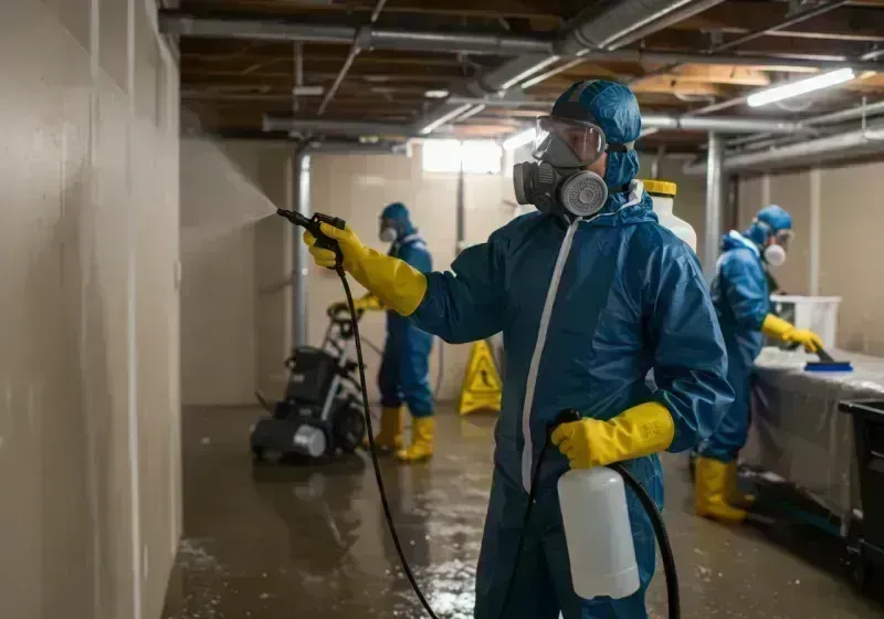 Basement Sanitization and Antimicrobial Treatment process in Aurora, MO