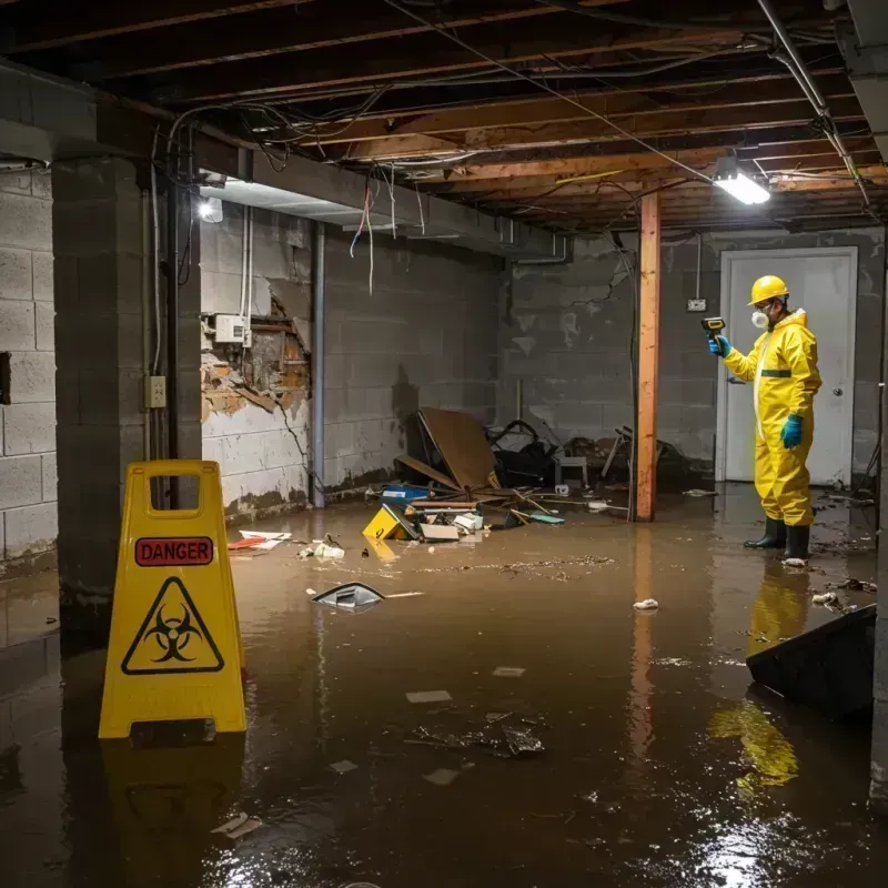 Flooded Basement Electrical Hazard in Aurora, MO Property